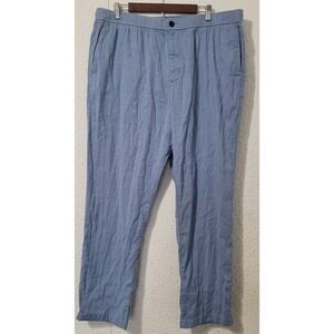 Tommy Bahama Beach Coast Linen Blend Pull On Pants - Port Side Blue 1xlb